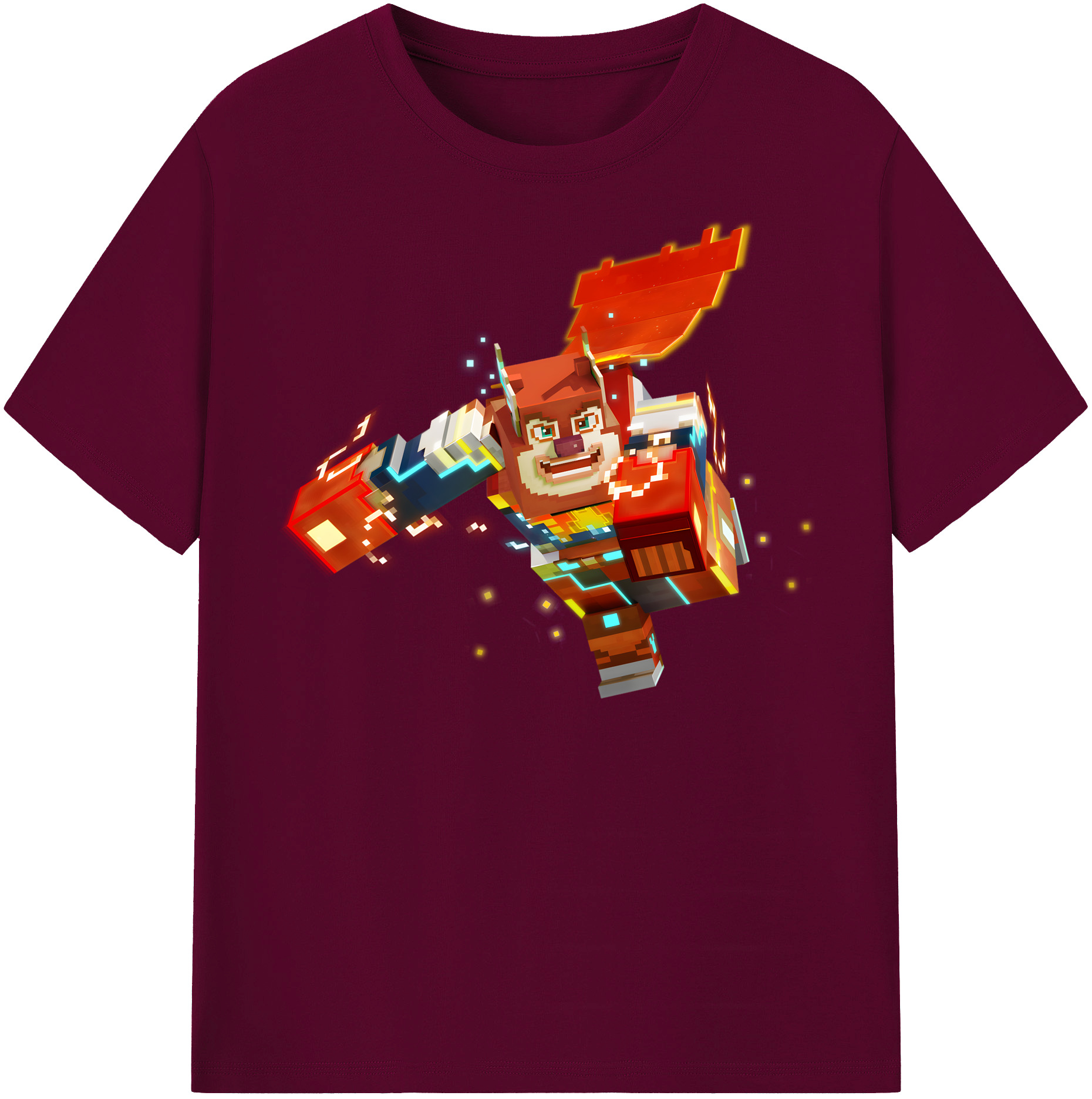 （画像用） マインクラフト ブロックの世界 Minecraft MC Block world レディースカジュアルプリントTシャツ（綿100％）